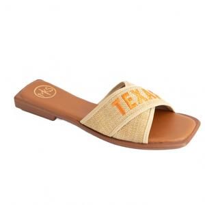 NEW MAKER'S women's texas game day criss-cross cushioned sandal in natural
